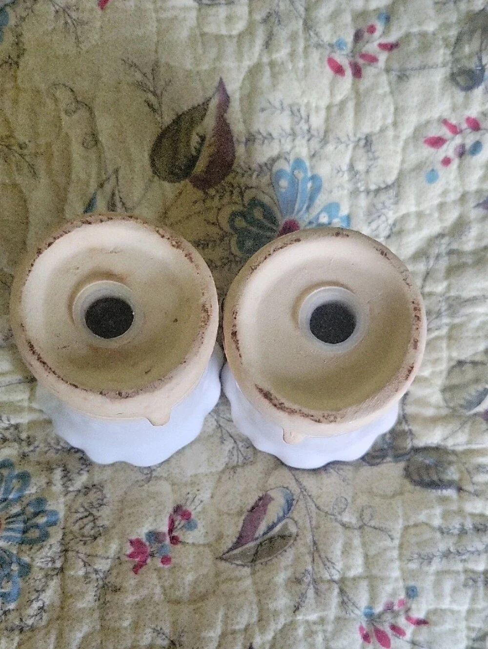 Chef's Hat Ceramic Salt and Pepper Shakers Vintage 2